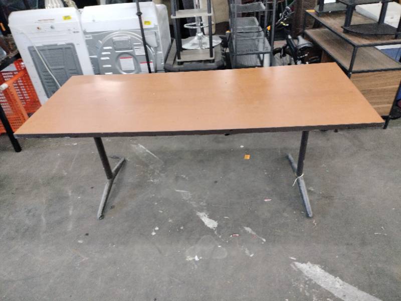 lot 60900 image: 6 Ft Wood Laminate Top Table