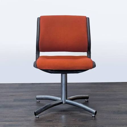 lot 60937 image: vintage orange Steelcase office chair