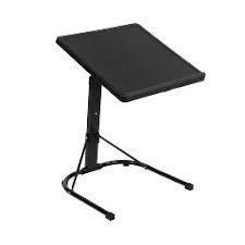lot 63016 image: Peakform Adjustable Height Folding Tray Table Black
