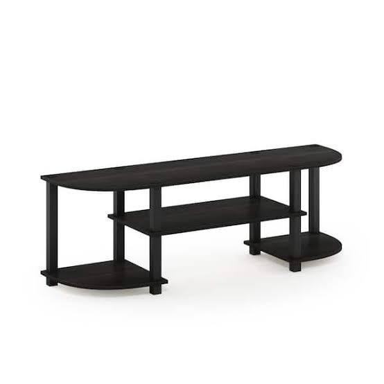 lot 63033 image: Turn-S-Tube 47 in. Espresso Particle Board TV Stand Fits TVs Up to 42 in. with Open Storage