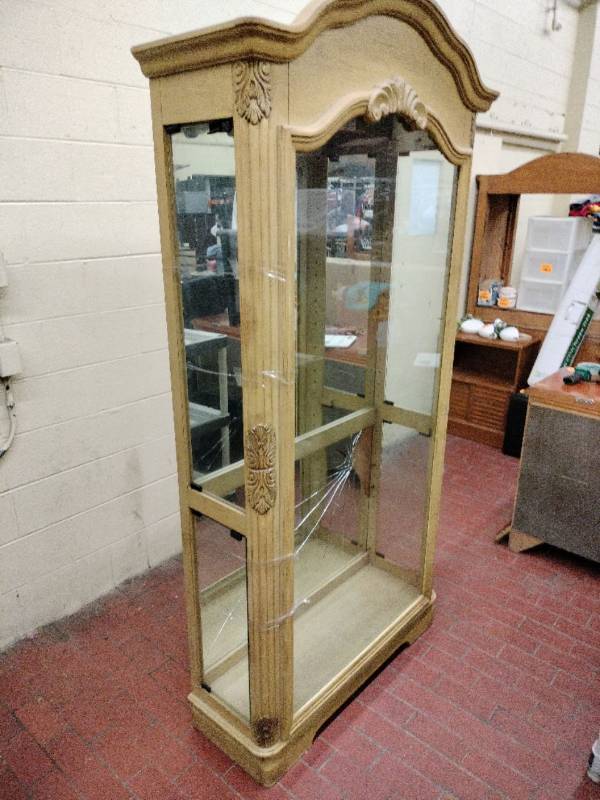 lot 61034 image: French Country style curio cabinet