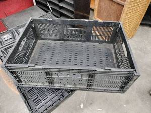 lot 20929 image: Collapsible Black Storage Crate