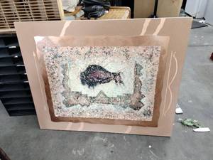 lot 20938 image: 50x40 In. Montgomery Ward Mirage II Multimedia Canvas Painting