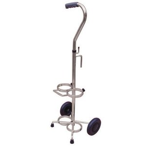 lot 20948 image: Oxygen Cylinder Cart-dual Tank For De Cylinders