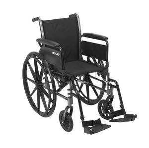 lot 20950 image: Drive Medical Cruiser III Wheelchair, Full Arms, Swing Away Footrests, 16