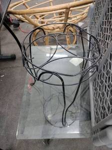 lot 20966 image: Metal Scroll Design Plant Stand