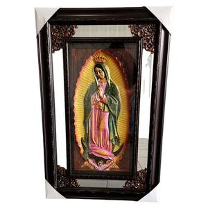 lot 20967 image: Our Lady of Guadalupe inside a mirrored decorative wall frame