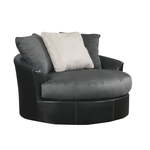 Signature Design by Ashley Furniture Masoli Oversized Swivel Accent Chair in Cobblestone