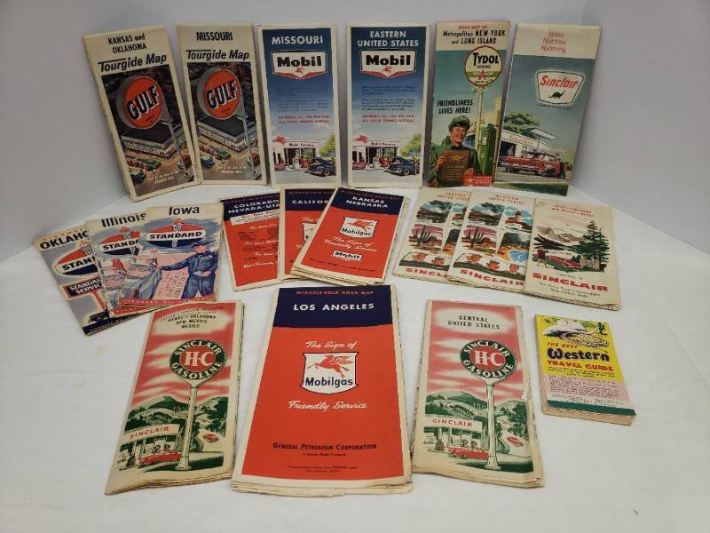 lot 126 image: Large lot of Vintage Paper Travel Maps, Retro Hotel Brochures & Advertising Pamphlets