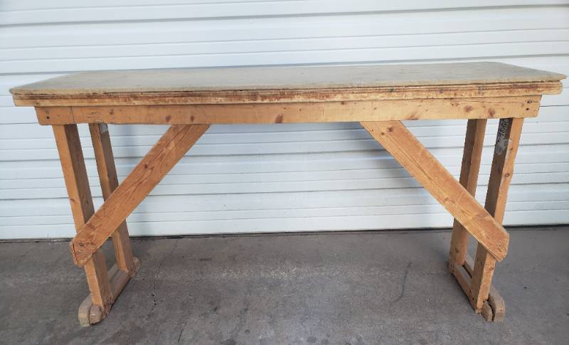 lot 44 image: Wood ShopWork Bench - 64in L x 26in D x 34in T - SolidHEAVY, Bring Help to MoveLoad