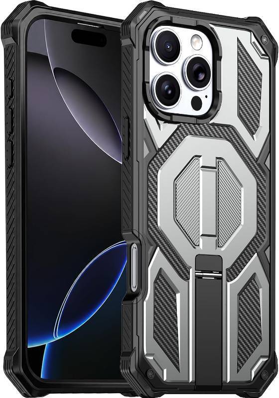 lot 1249 image: for iPhone 16 Pro Magnetic Case with Screen Protectors, Grey