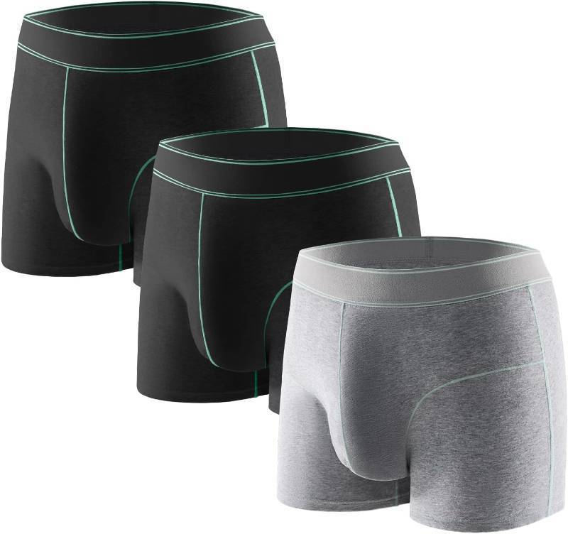 lot 12331 image: Carer 3 Pack Boys Incontinence Underwear - Washable Cotton Boxer Briefs (L)