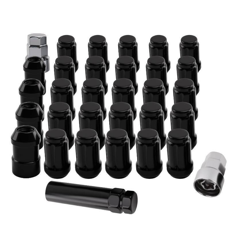 lot 12456 image: ATV M12x1.25 Black Lug Nuts & WheelLock Kit for AltimaMaximaForesterG37