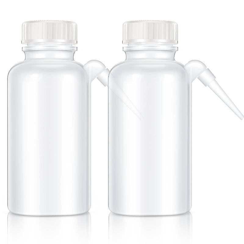 lot 2106 image: Honeydak 2 Pack 250ml Squeeze Wash Bottles LDPE Lab Bottle with Down Spout
