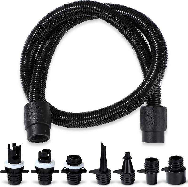 lot 2242 image: Paddle Board Pump Adapter Set with 7 Air Valve Nozzles for SUPs, Kayaks