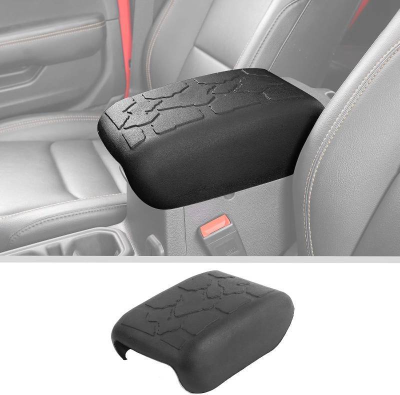 lot 2460 image: JWWY Armrest Cover Pad for Jeep Wrangler JLGladiator JT Black Rubber