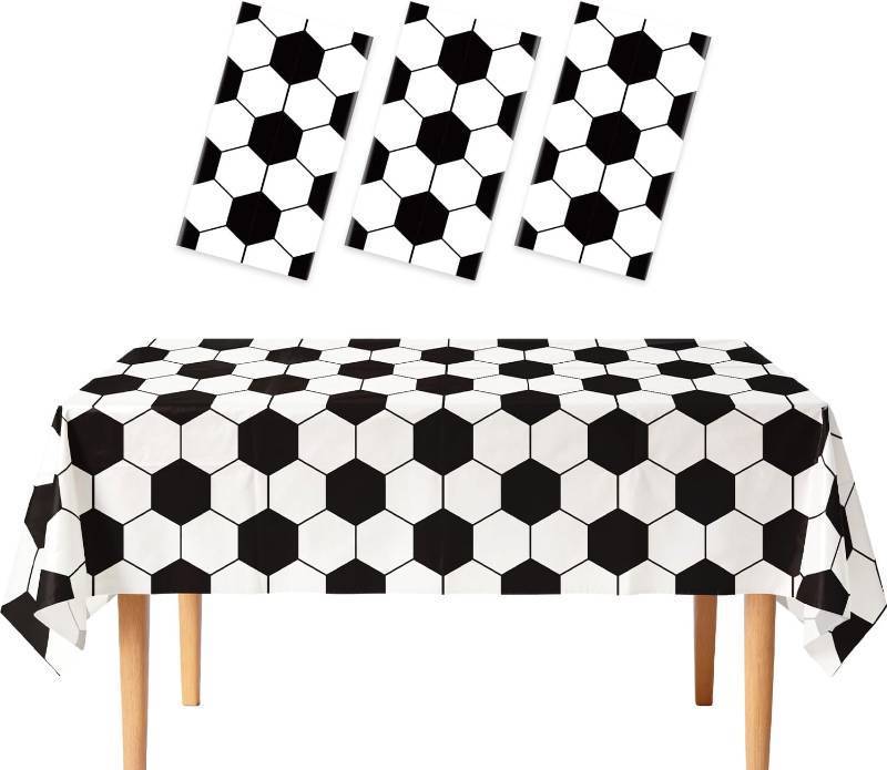 lot 2508 image: 3PCS Football Tablecloth for World Cup Party, Disposable Plastic