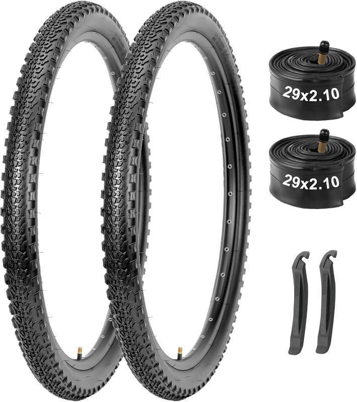 lot 2536 image: 2-Pack MTB Tires &amp Tubes 29x2.1 -Inch Puncture-Protection - Schrader Valve