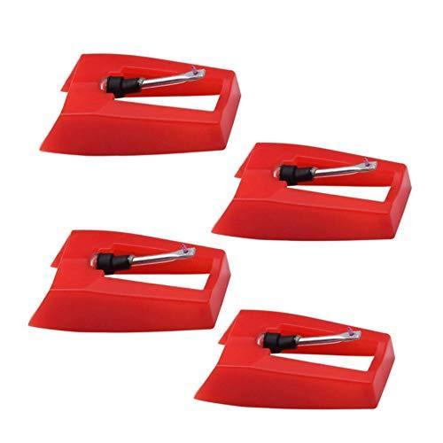 lot 2748 image: 4-Pack Ruby Record Player Needle Stylus Replacement for ION, Crosley