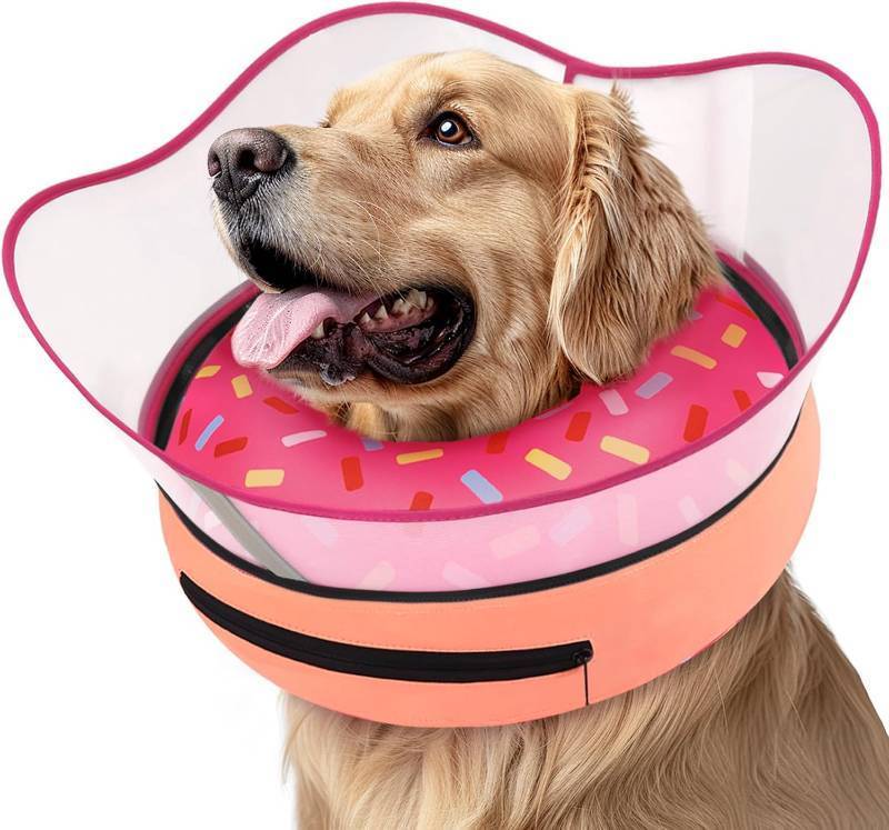lot 2781 image: Supet Raised Inflatable Dog Cone Collar to Stop Licking, Soft Donut Collar