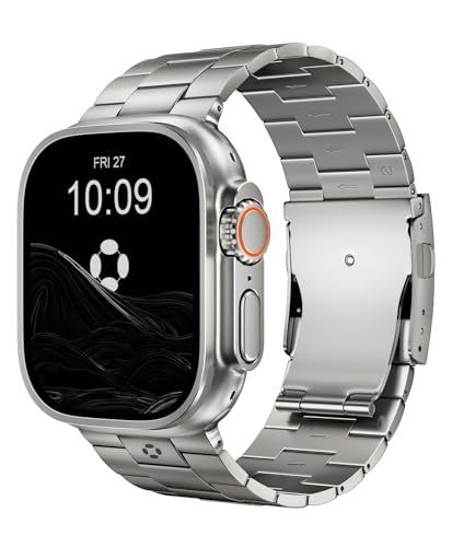 lot 2802 image: Titanium Watch Band for Apple Watch Ultra 32 49mm, 26mm Wide, DLC Coating