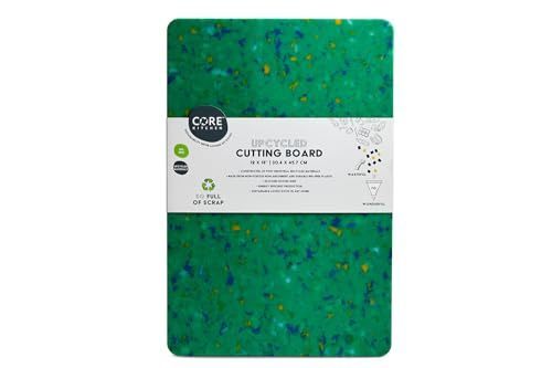 lot 2834 image: Core Home Upcycled BPA Free 12 x 18 Platter Non-Slip Cutting Board, Green