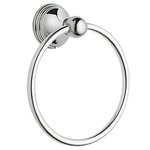 Moen Preston Towel Ring, Gray Metal, 7.0 H x 6.25 W x 2.38 D in