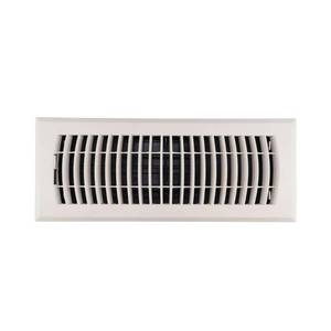 lot 5481 image: 4 in. x 12 in. 1-Way Plastic Floor Register in White 8 pack