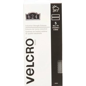lot 5492 image: VELCRO� Brand Extreme Outdoor Tape 4in x 1in Strips  Titanium  5 ct 2 pack