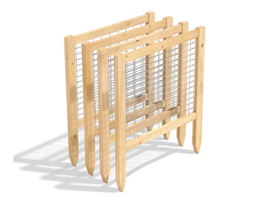 lot 5504 image: 2 CritterGuard Cedar Garden Fence (4 Pack), 23.5 - Retail $0