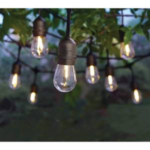 lot 5520 image: Hampton Bay IndoorOutdoor 24  String Light with S14 Single Filament LED Bulbs - Retail $65