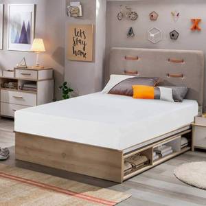 lot 5533 image: Twin Gel Memory Foam Mattress Medium Firm 8 in. Bed-in-a-Box Mattress - Retail $190