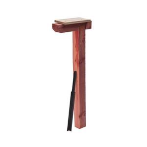 lot 5656 image: Architectural Mailboxes Drive In Mailbox and Address Posts Cedar Dark Green Resin, 43.3 Height, Mailbox Stand - Retail $90