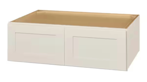 Avondale 36 in. W x 24 in. D x 12 in. H Ready to Assemble Plywood Shaker Wall Bridge Kitchen Cabinet in Antique White - Retail: $0