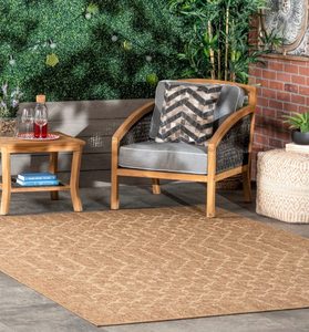 lot 5674 image: Nuloom Grayson Moroccan Trellis IndoorOutdoor Area Rug - 8 x 10 - Brown - Rectangle - Retail $0