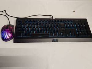 lot 2 image: Razer Gaming Keyboard and Mouse Combo with RGB Lighting