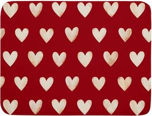 lot 78230 image: Valentines Day Dish Drying Mat 18 x 24 Inch With Absorbent Reversible Microfiber Red Love Heart Valentine Drying Anniversary Wedding Dish Drainer Mat Fast Dry For Kitchen Dining Room Decor