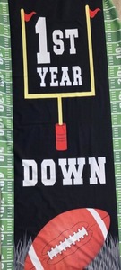 lot 78256 image: FIRST YEAR DOWN BACK DROP FOOTBALL GOAL STYLE 7.2FT220CM