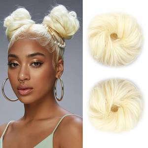 lot 78268 image: Large Messy Bun Hair Piece, Hair Bun for Women, 613, 2Pcs