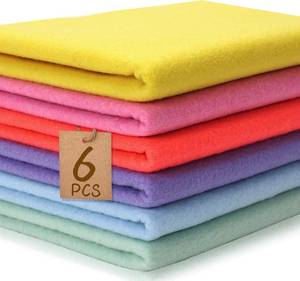 lot 78279 image: XSEINO 6 Rolls 12x35 Large Felt Sheets(5.8Yds Total), 1.4mm Thick Nonwoven Fabric for Sewing, 6 Macaron Series Colors, Bulk DIY Craft Supplies for Bags, Garland, Decor