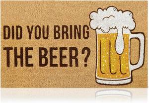 lot 78280 image: Coir Welcome Mat, Non-Slip, Beer, 17 x 29 in