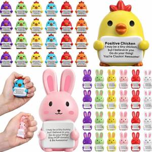lot 78294 image: 24 Pcs Bunny and Chicken Relief Balls Bulk Party Favors Gifts