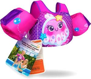 lot 78312 image: AEOCOO Puddle Float Jumper 20-30 Pounds, Toddler Swim Vest for 18Months-2Years Old, Pool Floats with Swimming Arm Floaties Swim Jacket with Water Wings for Kids Swimmies, Boys, Girls, Ni os, Seajelly