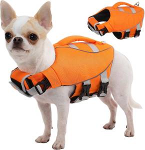 lot 78343 image: Kuoser Dog Life Jacket for Swimming & Boating, High Flotation Dog Swim Vest with Reflective Stripes & Rescue Handle, Lightweight Doggie Water Vest for Small, Medium & Large Dogs, SIZE XXL