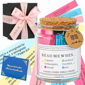 lot 78348 image: SRANQUILL Read This When Bible Verses Jar, Christian Gifts & Birthday Women