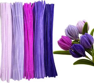 lot 78362 image: Purple Pipe Cleaners Craft Pipe Cleaners Bulk Pipecleaners Crafts Supplies 500Pcs Purple