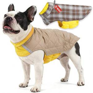 lot 78381 image: Reversible Dog Winter Coat for Dogs,Windproof Cold Weather Jacket SIZE XL