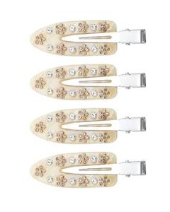 lot 78434 image: HAIMEIKANG 4 PCs Acrylic Creaseless Hair Clips for Women - No Crease No Bend Hair Clip Makeup Bangs Clips for Women and Girls Flat Hair Clips for Hair Styling