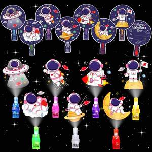 lot 78447 image: 28 Pcs Valentines Day Cards with Finger Lights, Valentines Day Gifts for Kids, Space Themed Astronaut Party Favors Light Up Toys Bulk Classroom School Exchange