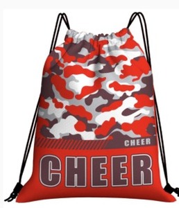 lot 78458 image: Drawstring Backpack Waterproof Gym Drawstring Bags Sports String Bag Camo Sackpack-Blue Cheer Drawstring Bag